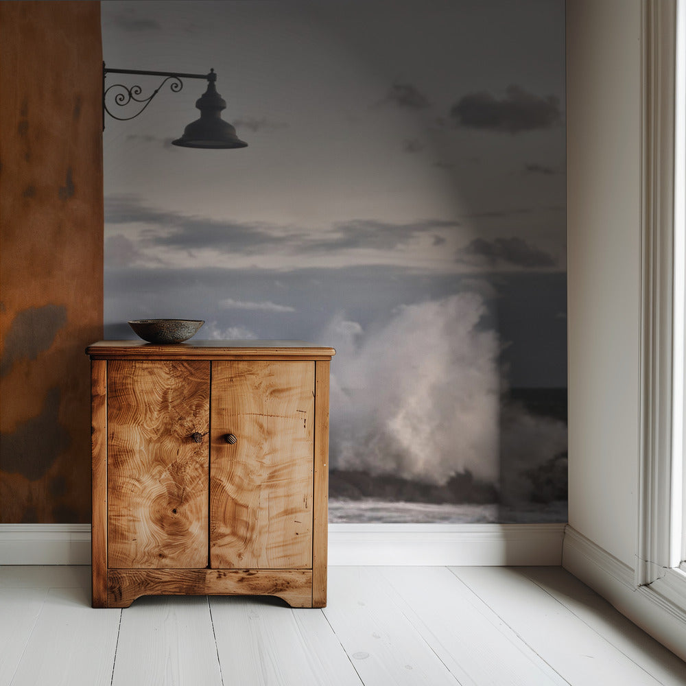 De muur en de golf | Behang