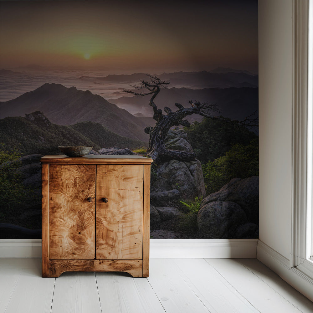 Zonsopgang op de top | Behang