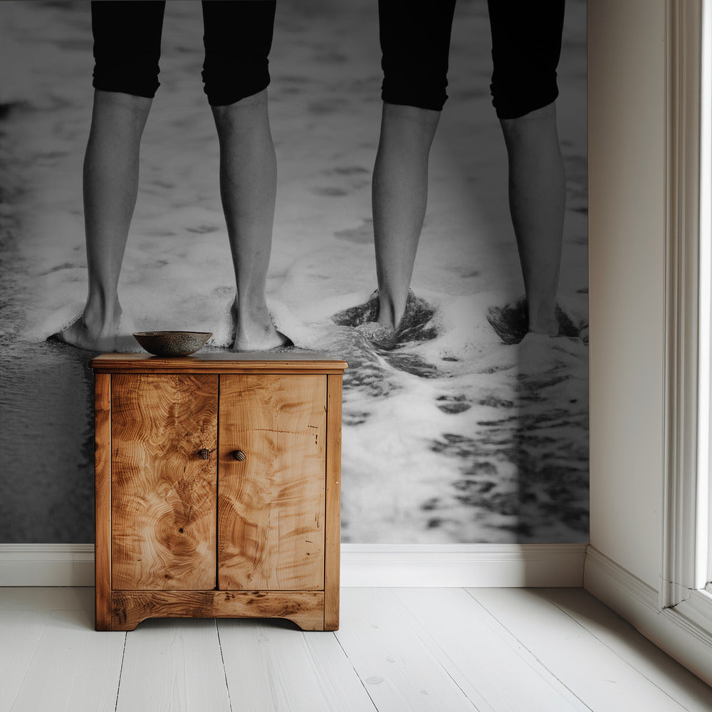 Natte voeten. | Behang
