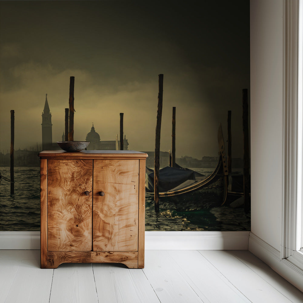 Licht in de mist | Behang