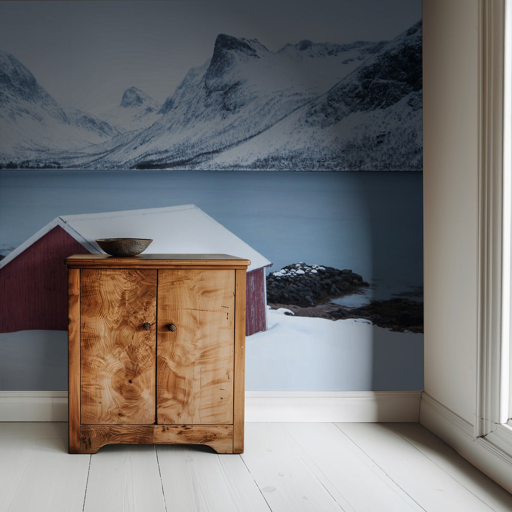 Rode hut | Behang