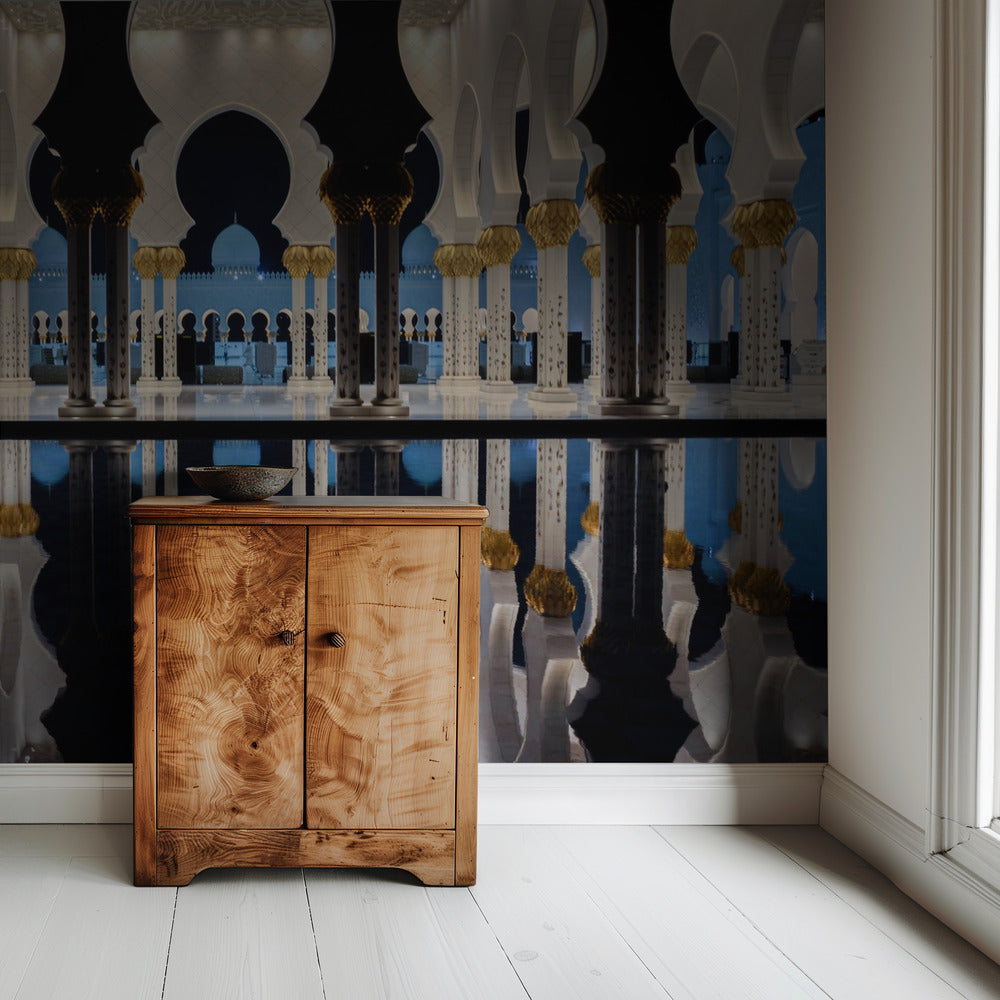 Blauw Uur & Reflectie | Behang