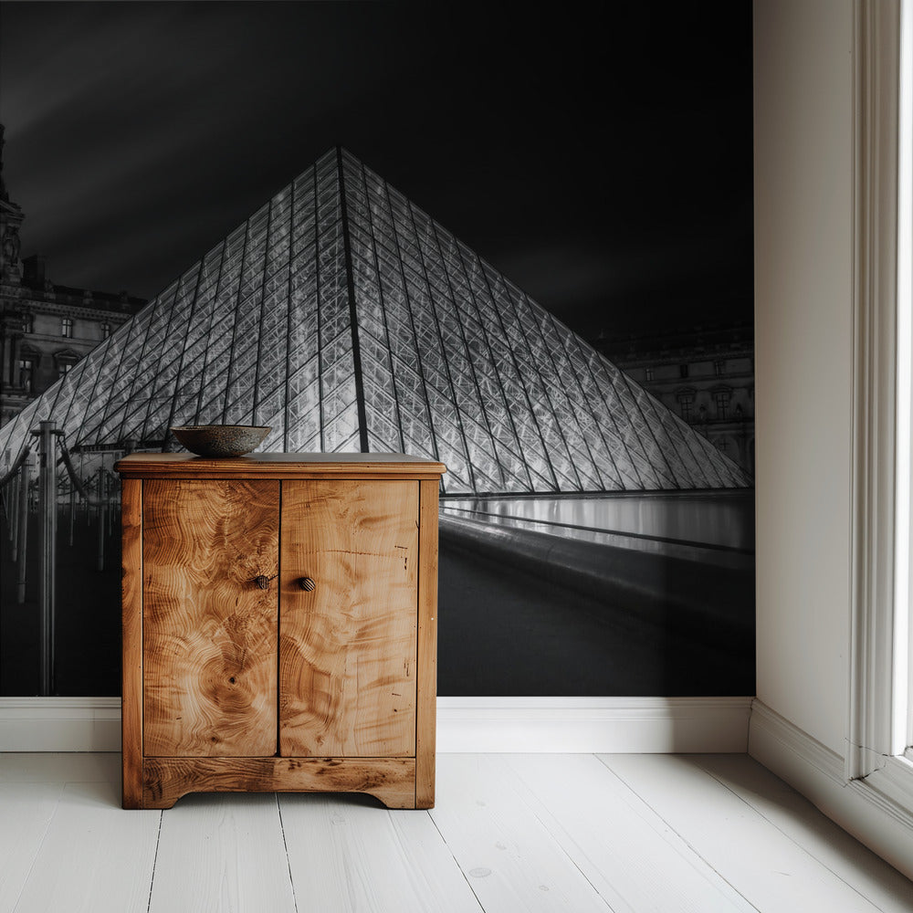 Louvre bij nacht | Behang