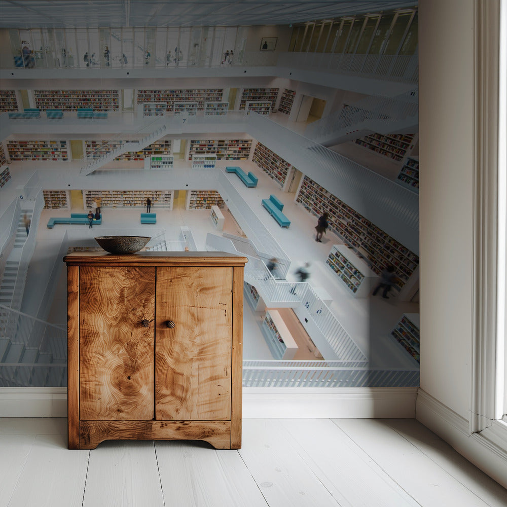 Bibliotheek Stuttgart | Behang