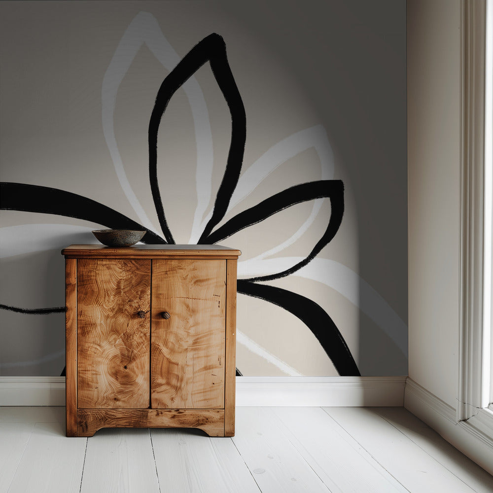 Abstracte bloemen | Behang