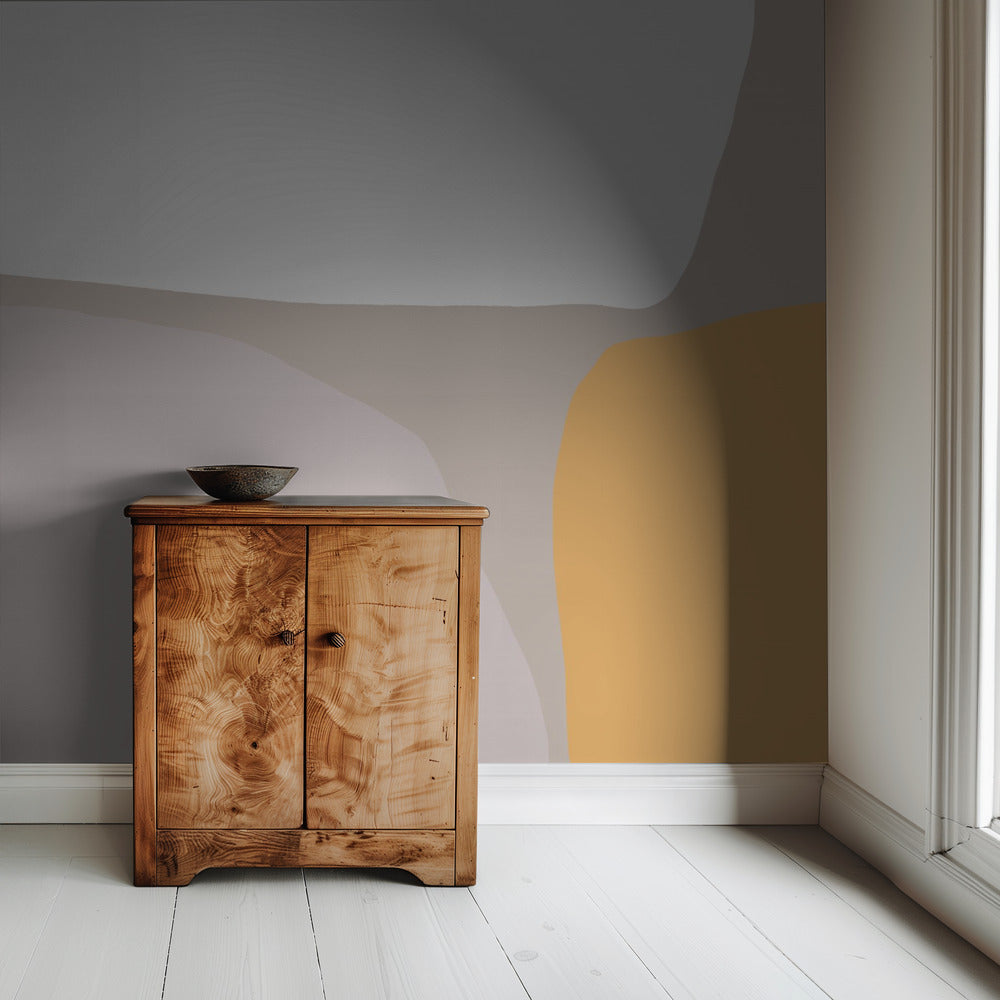 Zachte geometrische harmonie | Behang