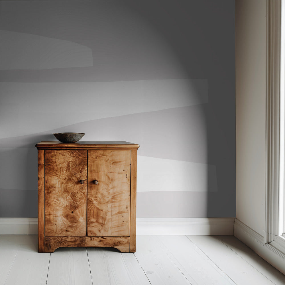 Minimalistische witte vormen | Behang