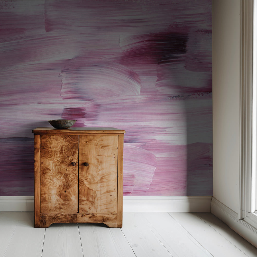 Expressieve kleurrijke penseelstreken | Behang