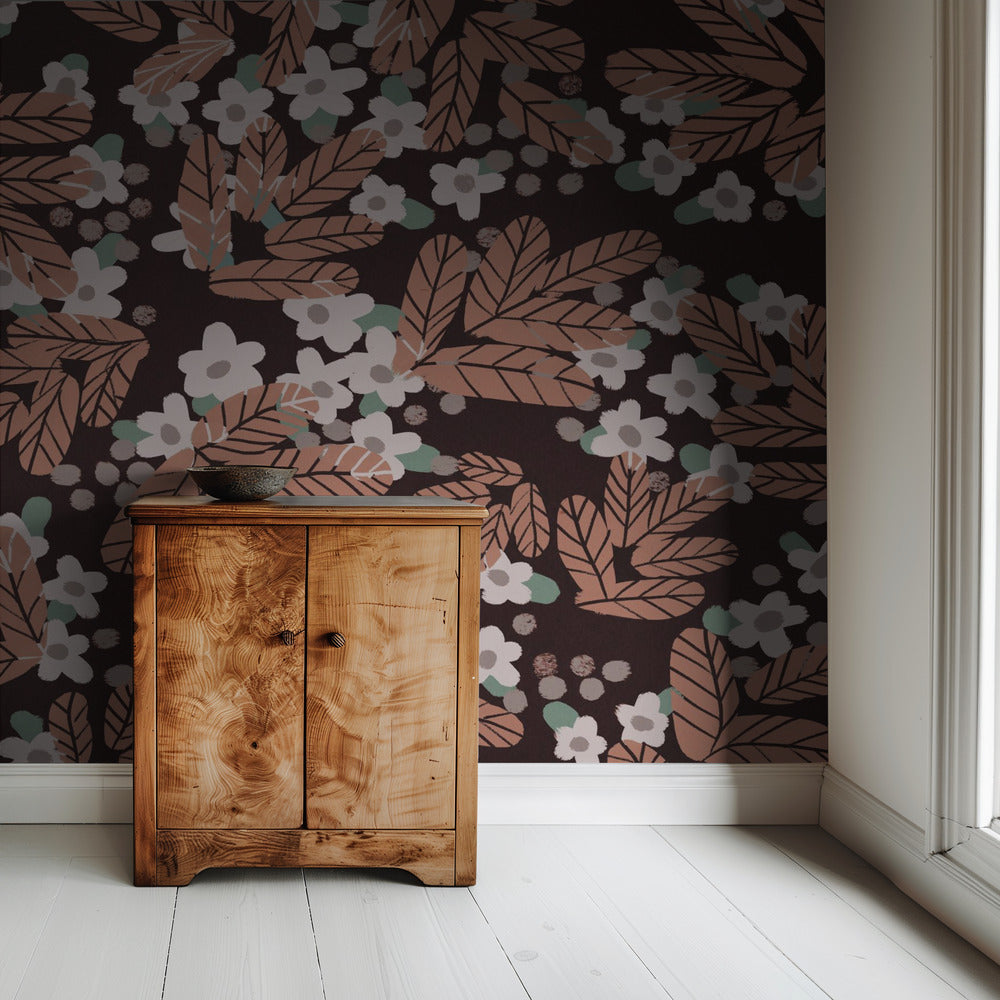 Herfstbloesempatroon | Behang