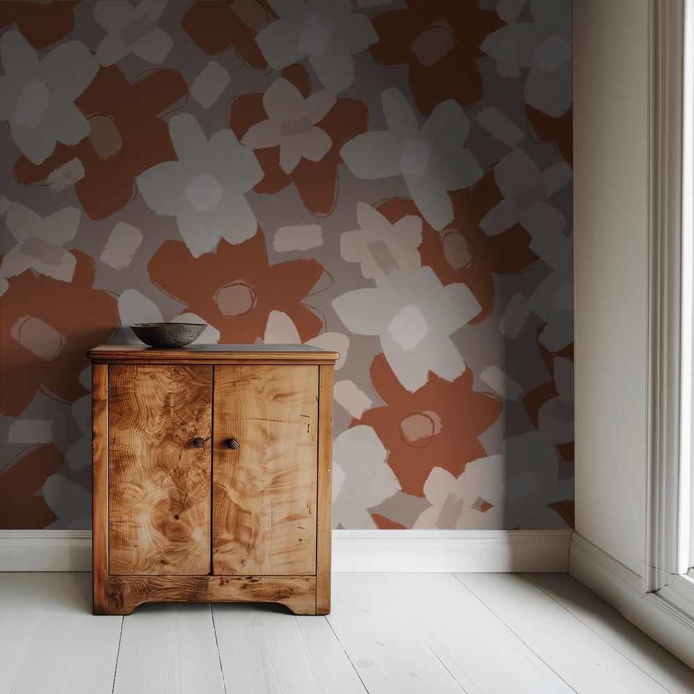 Rustiek bloesemveld | Behang
