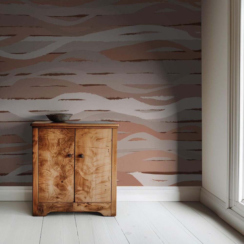 Aardse golven | Behang
