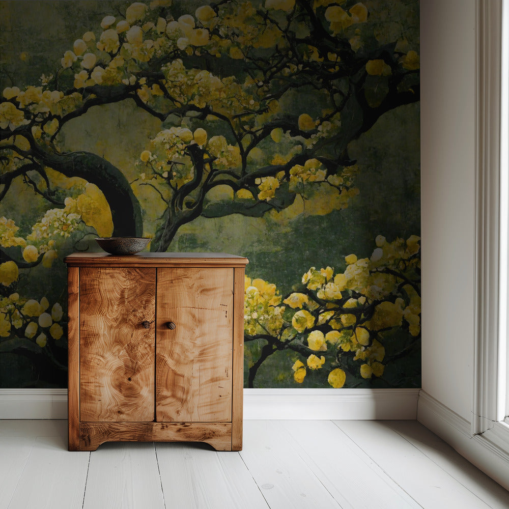 Gouden Bloesemboom | Behang
