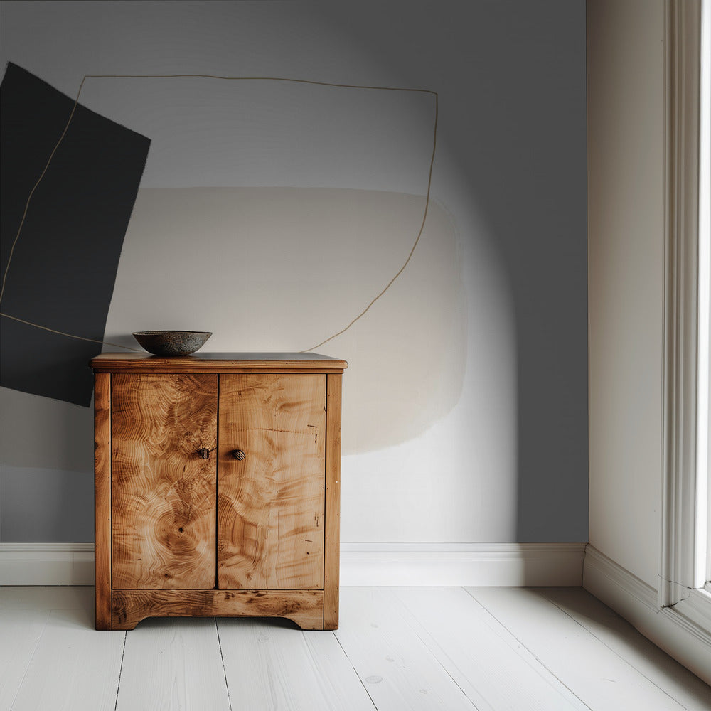 Geometric Shapes and Simple Lines in Neutral Tones | Wallpaper