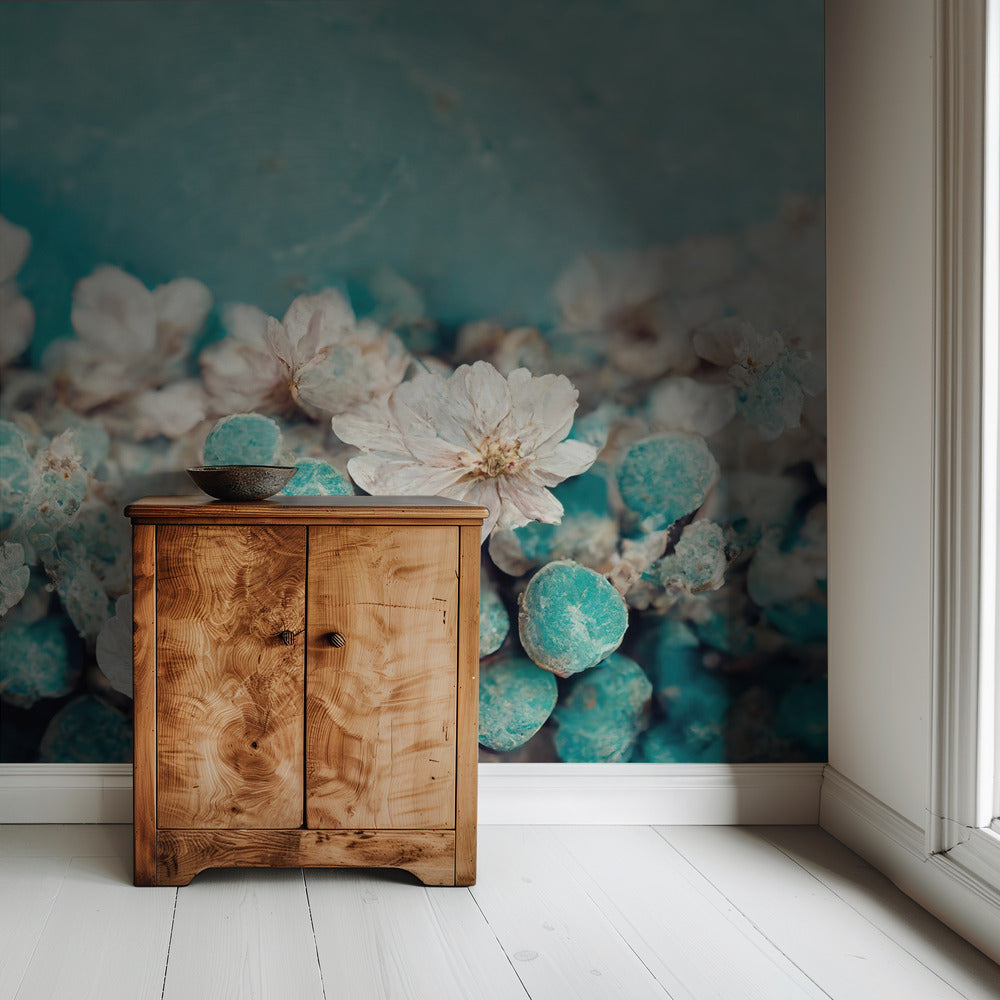 Aqua Blossom Dream | Behang