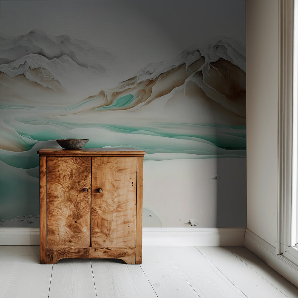 Rustige Alpenstroom | Behang