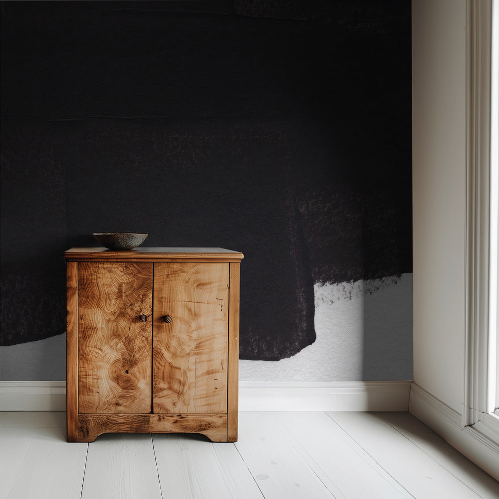 Diepe houtskooldroom | Behang