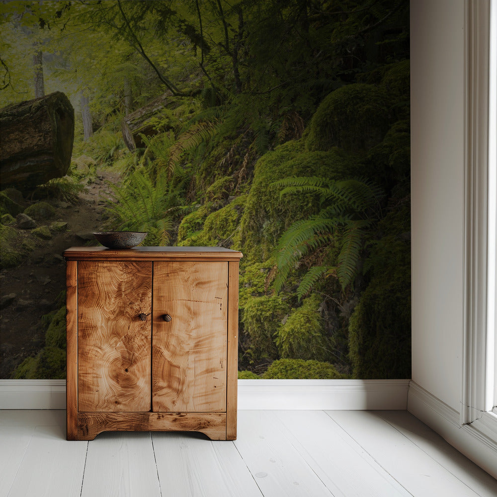 Mossig pad | Behang