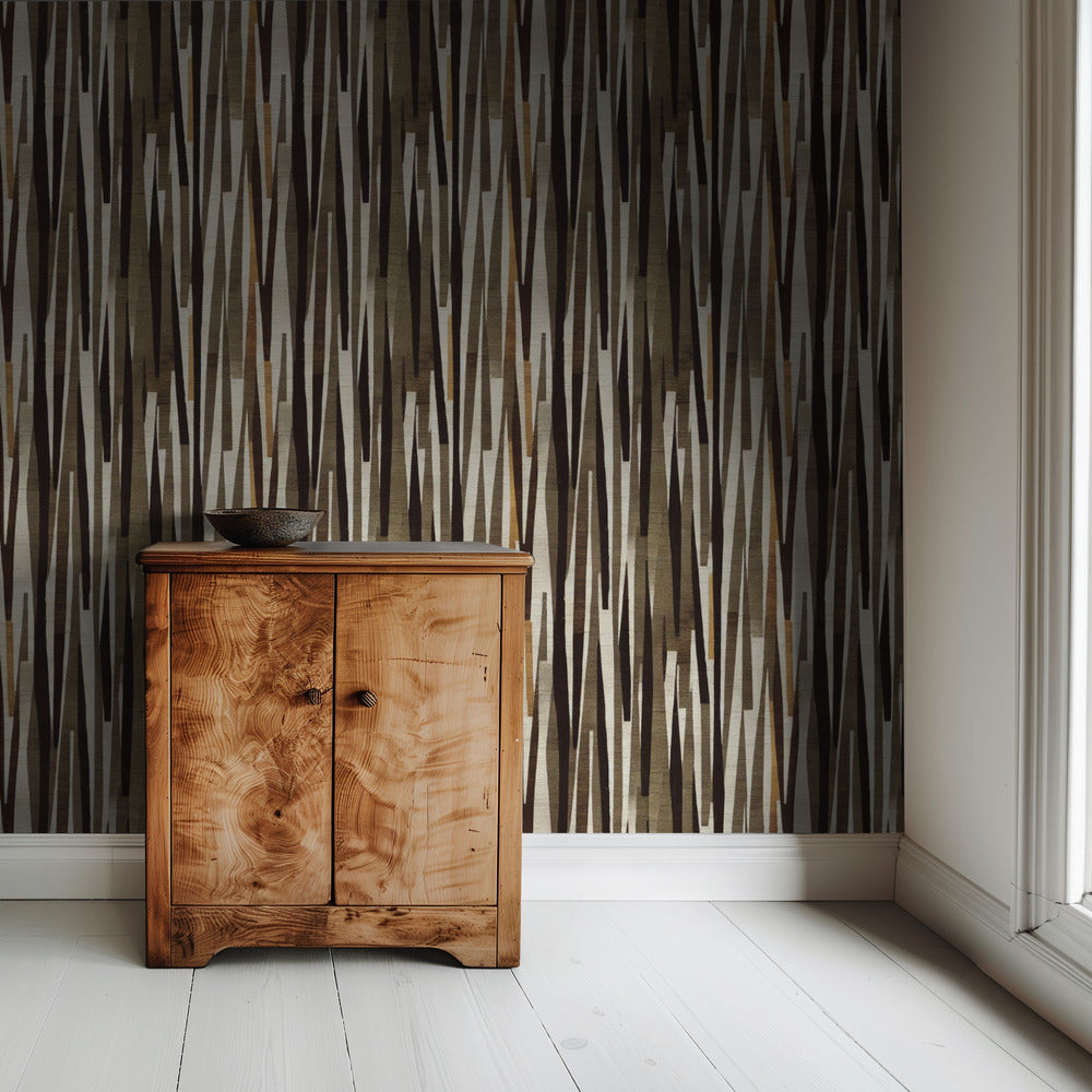 Symmetrische strepen | Behang