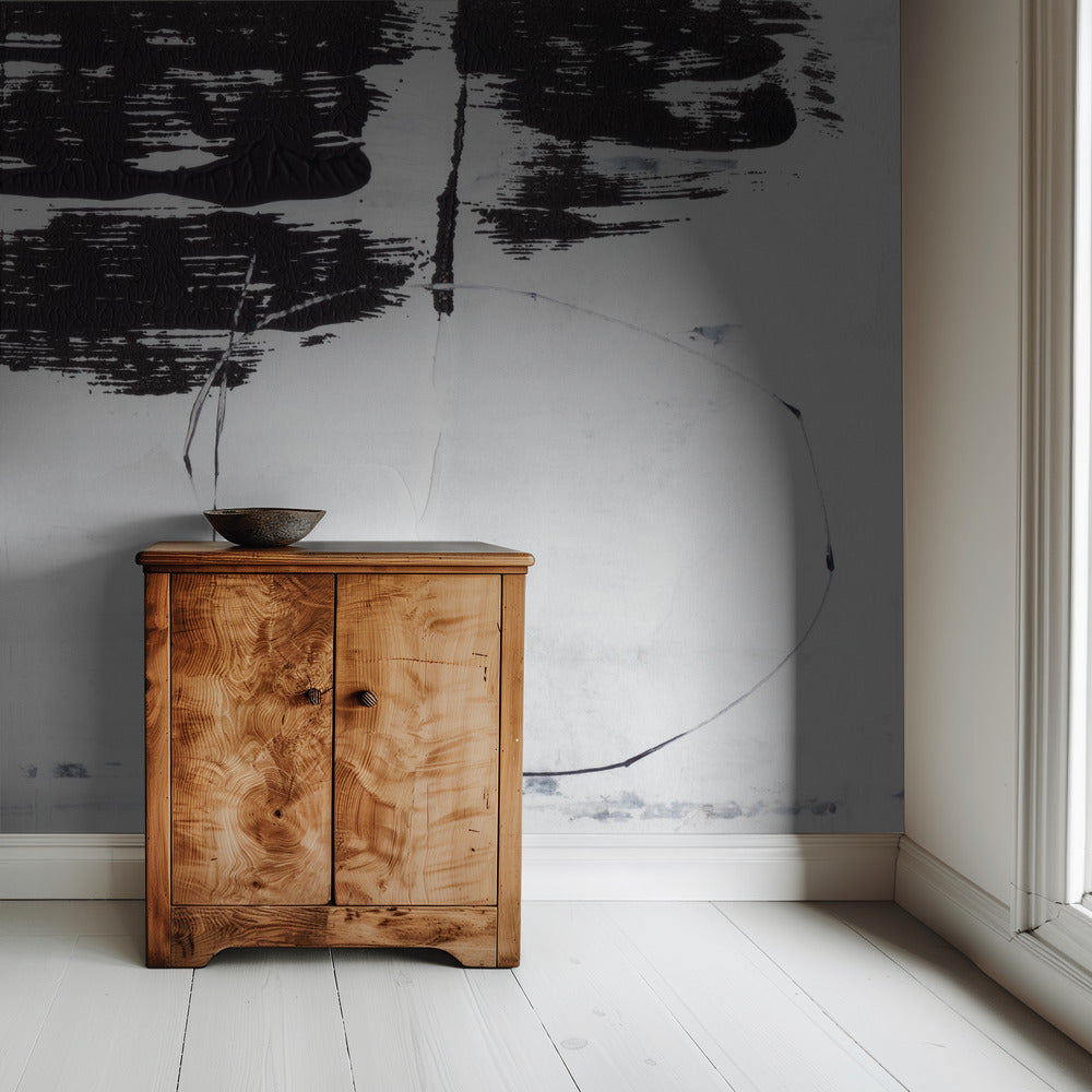 Monochrome fluisteringen | Behang