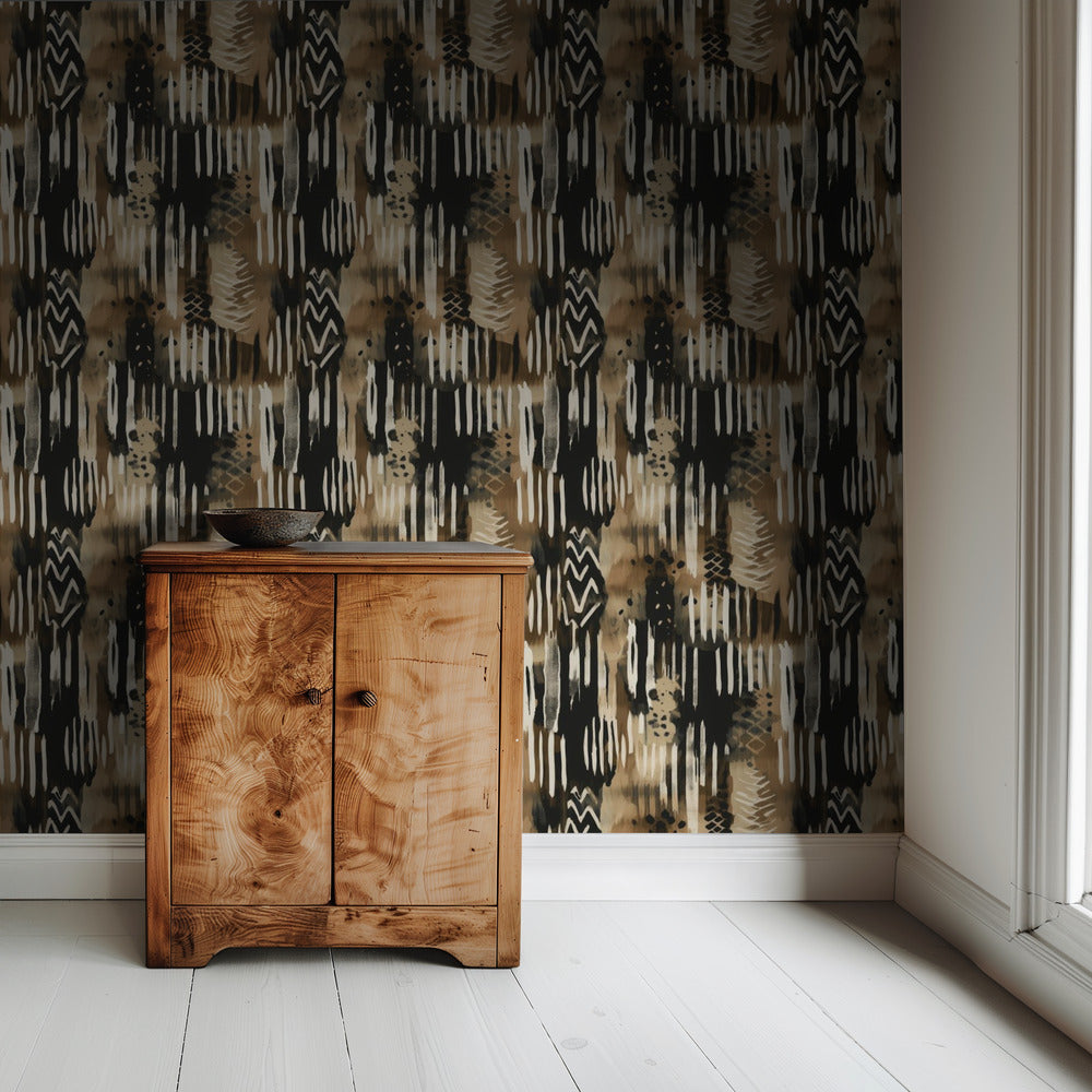 Ritmische aardtinten | Behang