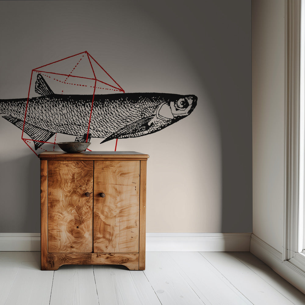 Vis in Geometrie nr. 2 | Behang