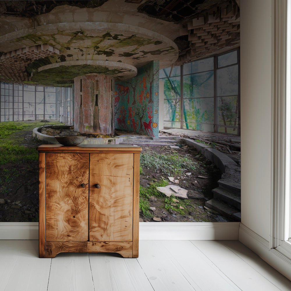 De bar in verval | Behang