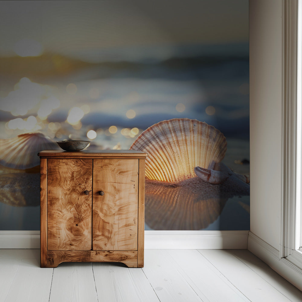 Schatten aan de kust | Behang