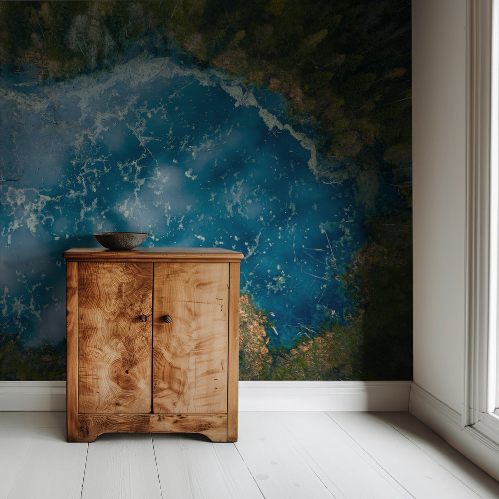 Wolken in de spiegel | Behang