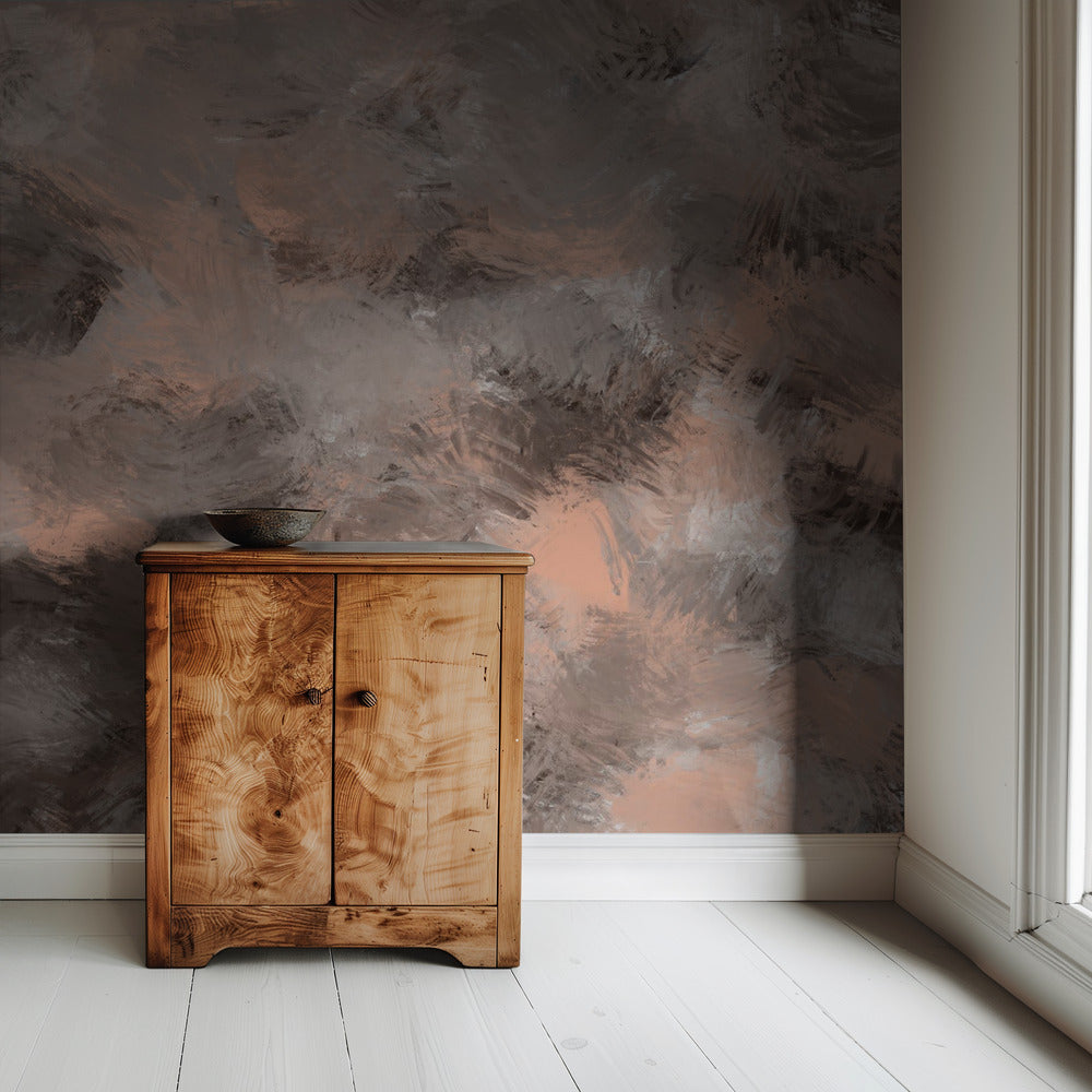 Gedempte penseeldans | Behang