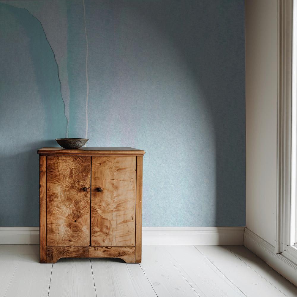 Zachte blauwe en turquoise tinten | Behang