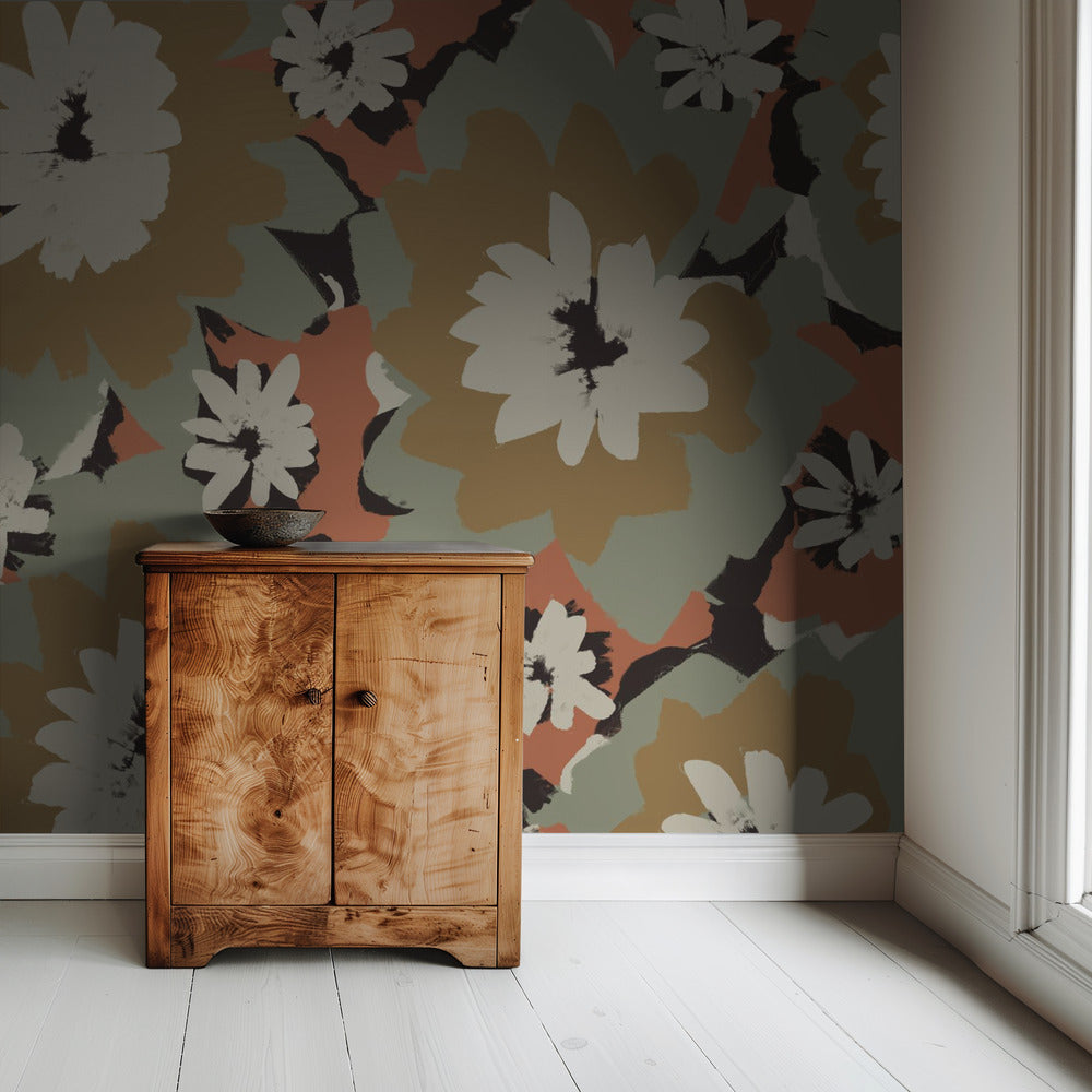 Gedurfde bloemensymfonie | Behang