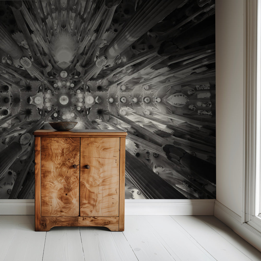 Kunstmatig bos - Sagrada Familia | Behang