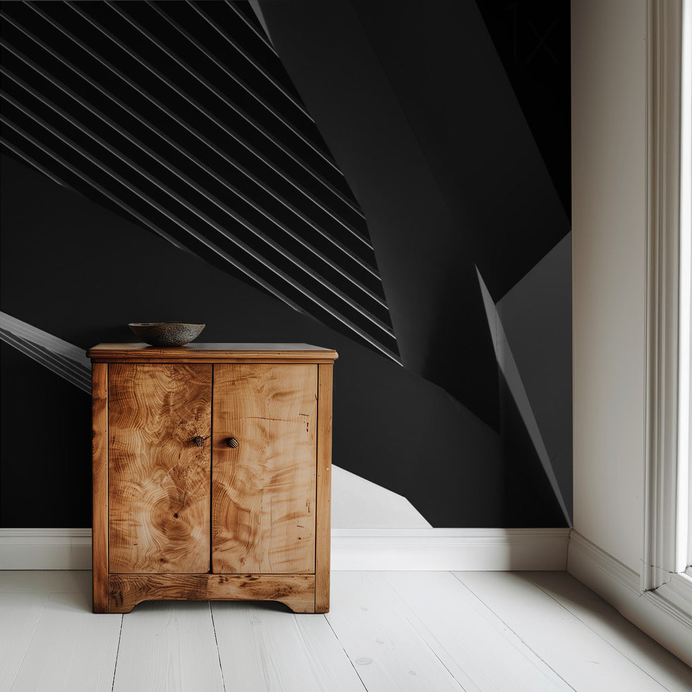 Abstractie van een zwaan | Behang