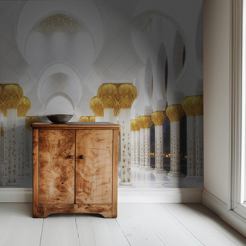 Wit en goud | Behang