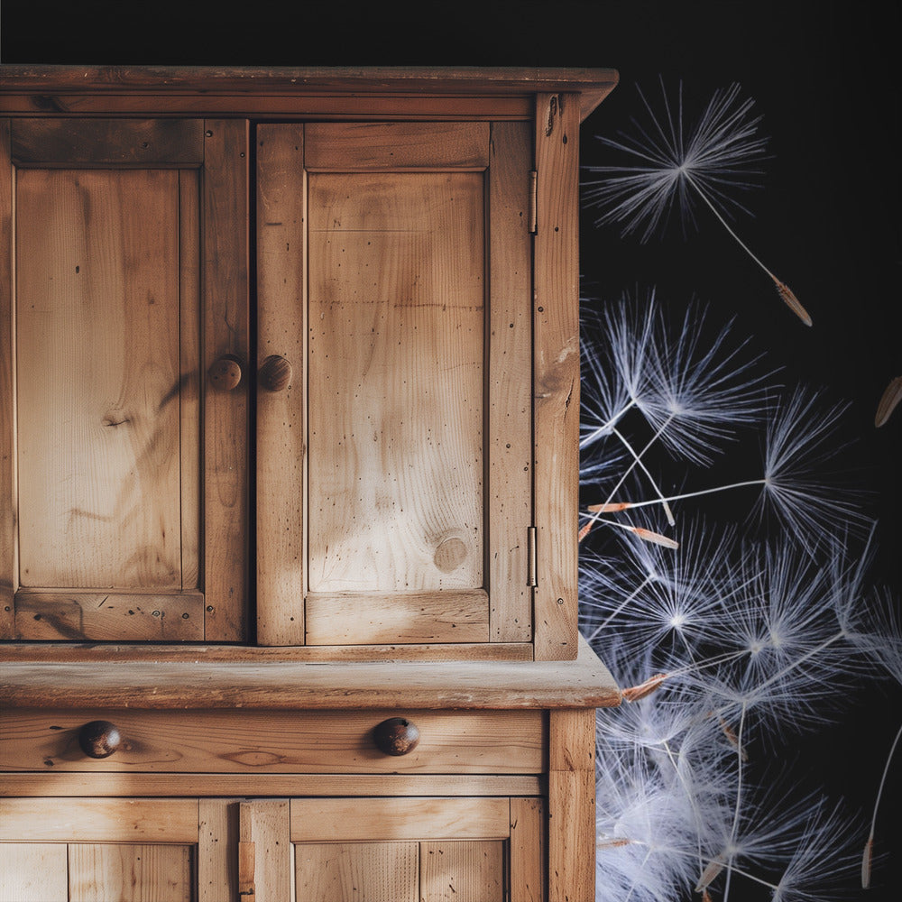 Paardenbloem waait | Behang