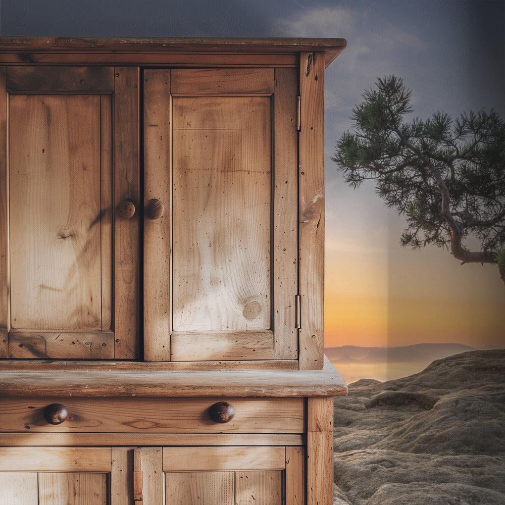 Oud grenen | Behang
