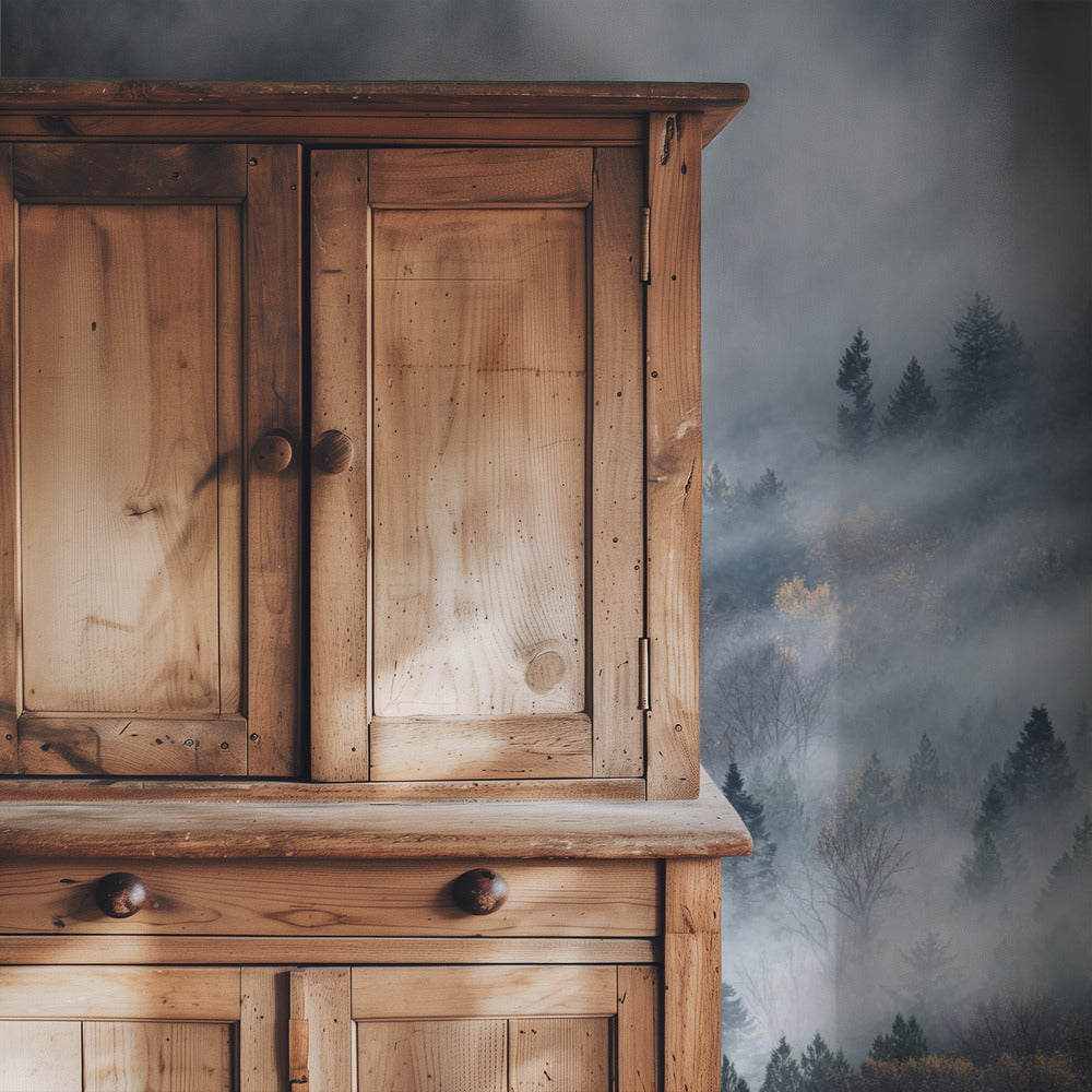 Een pad van de mist | Behang
