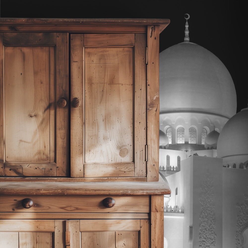 Licht van de Grote Moskee van Abu Dhabi | Achtergrond