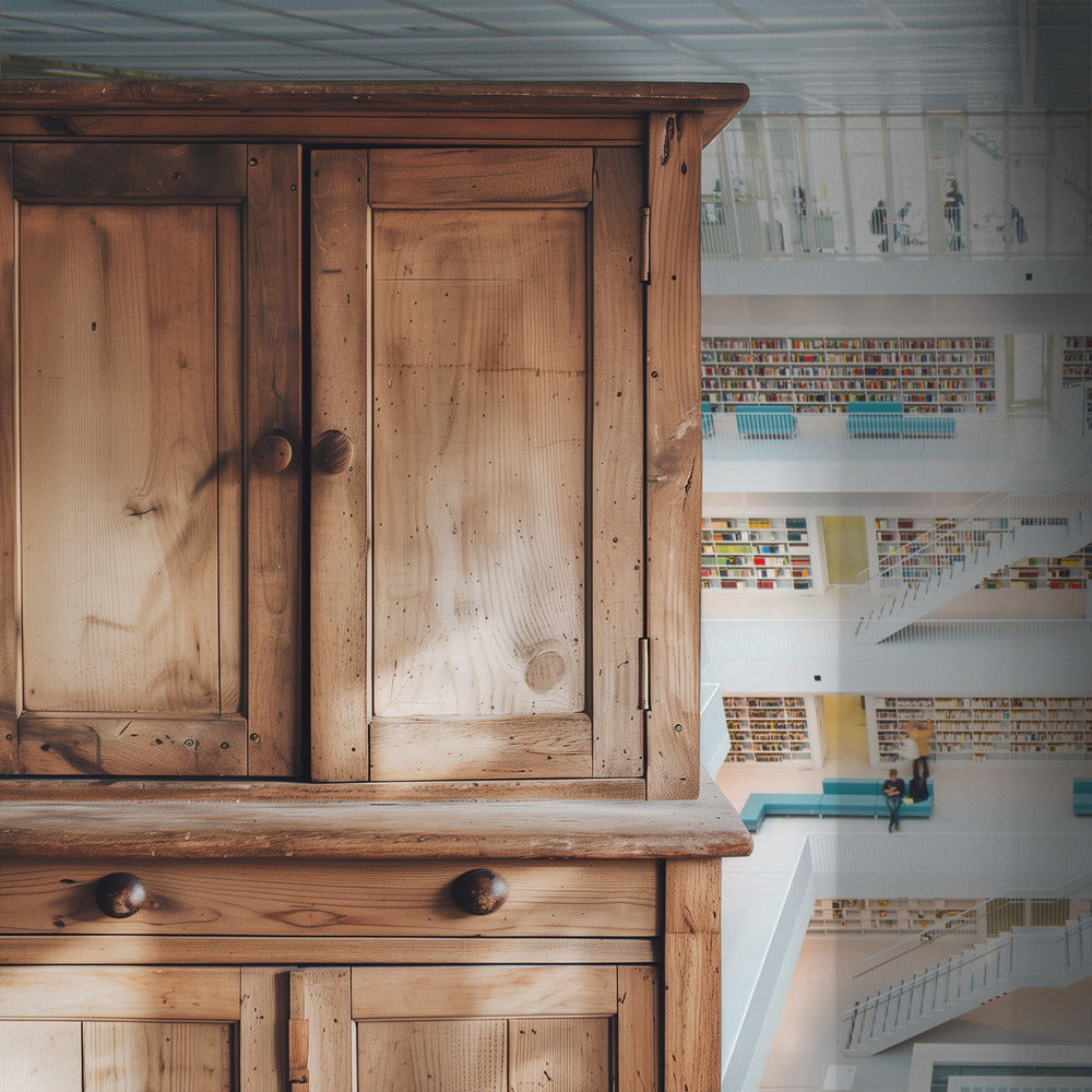 Bibliotheek Stuttgart | Behang