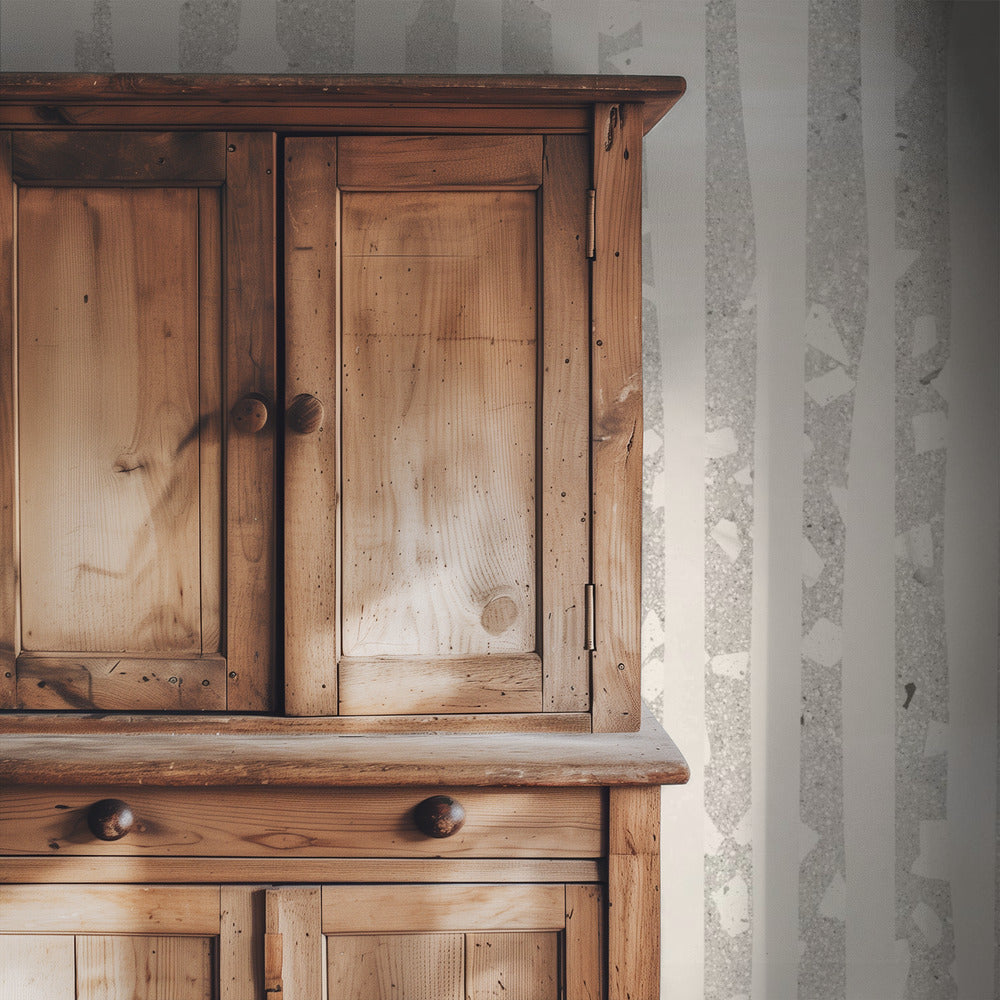 Verticale grijze en witte strepen | Behang