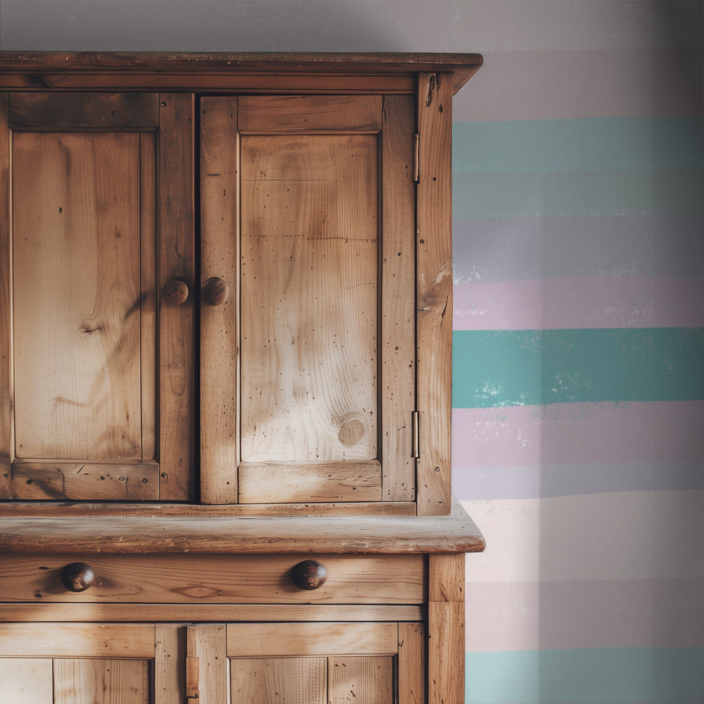 Horizontale strepen in rustgevende tinten | Behang