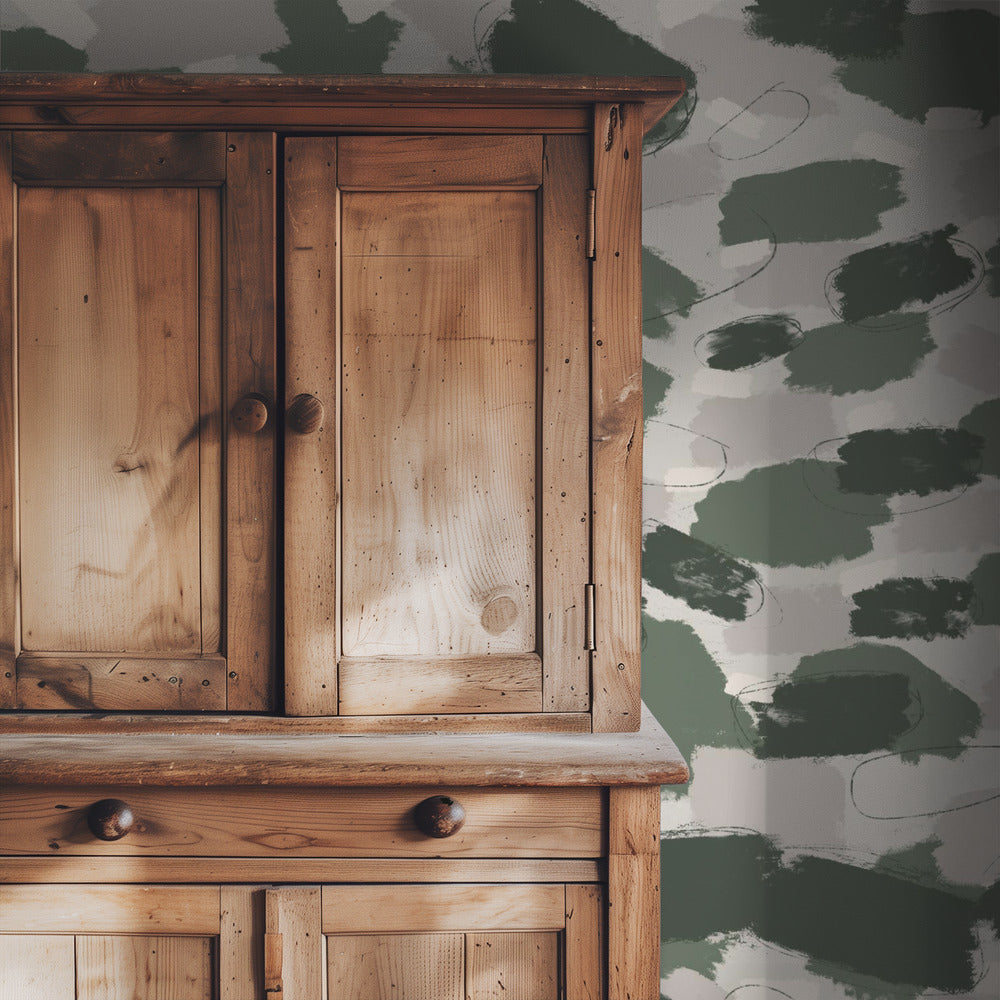 Gedempte bosborstel | Behang