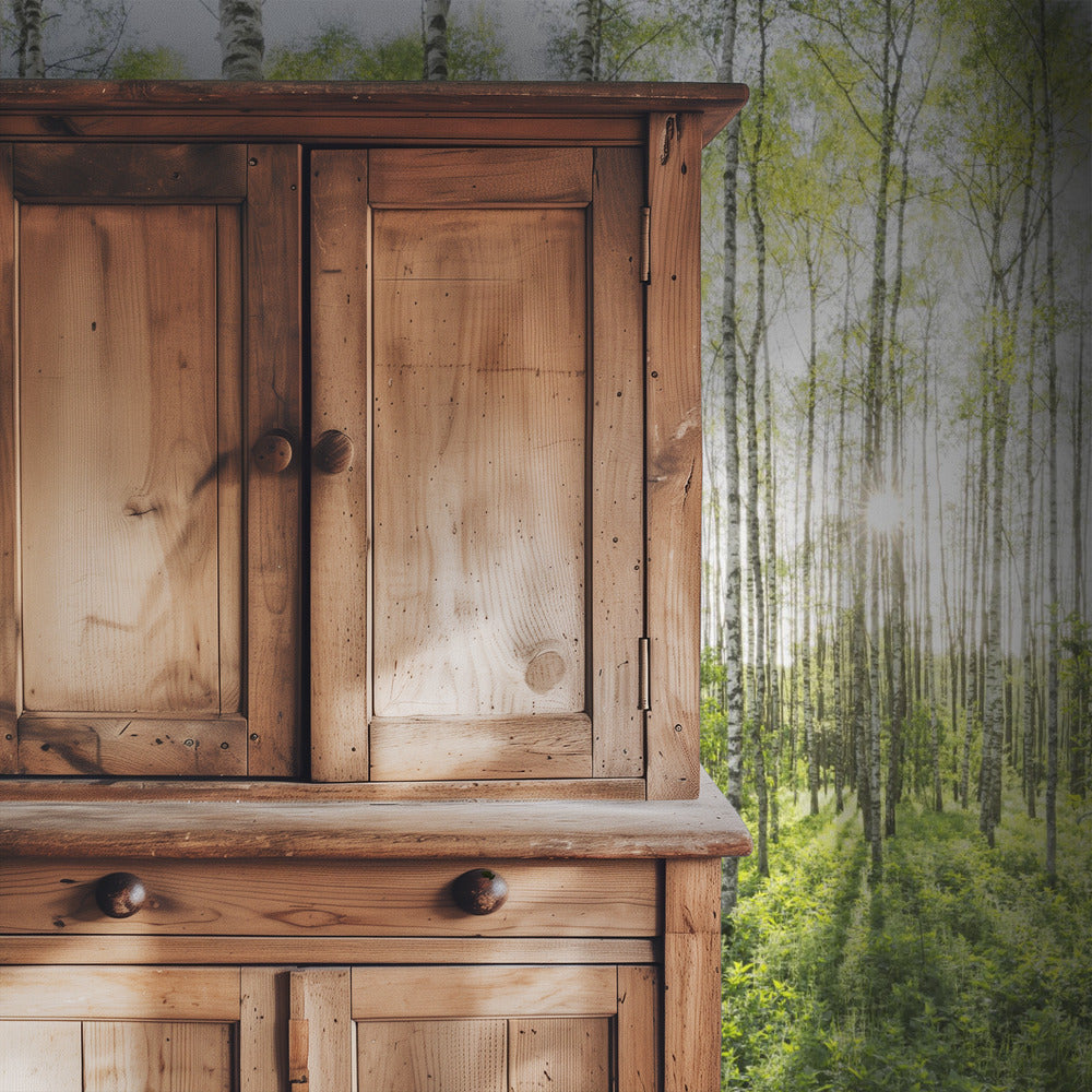Lente in het berkenbos | Behang