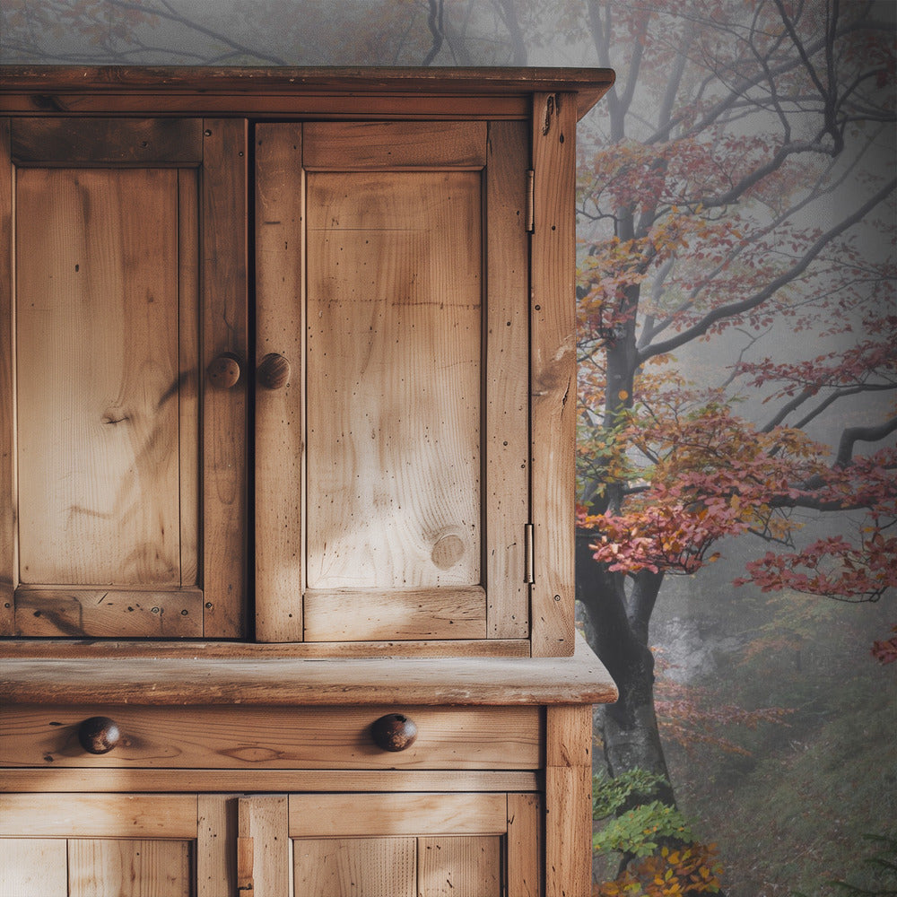 Mistige bossen | Behang