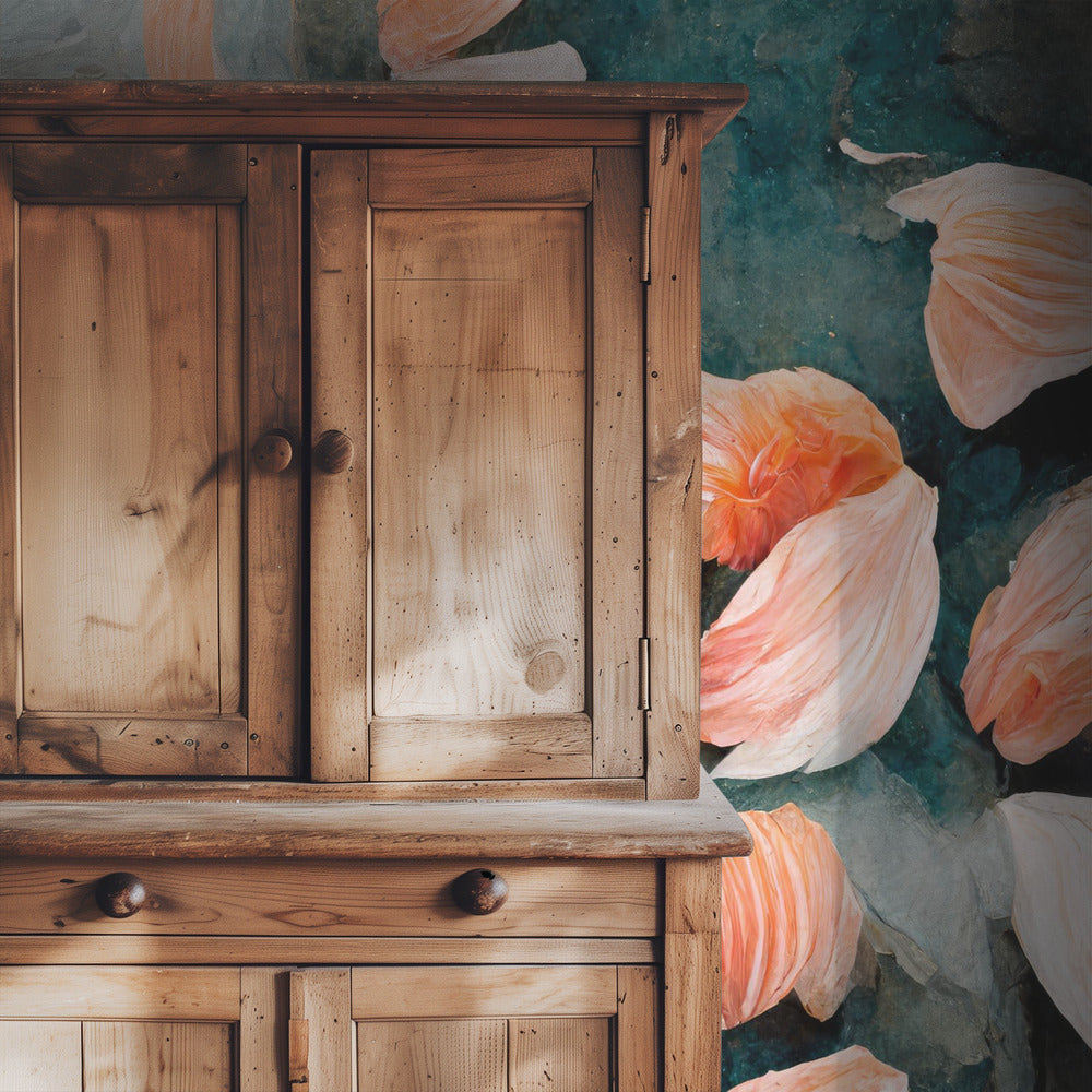 Bloemblaadjes in beweging | Behang