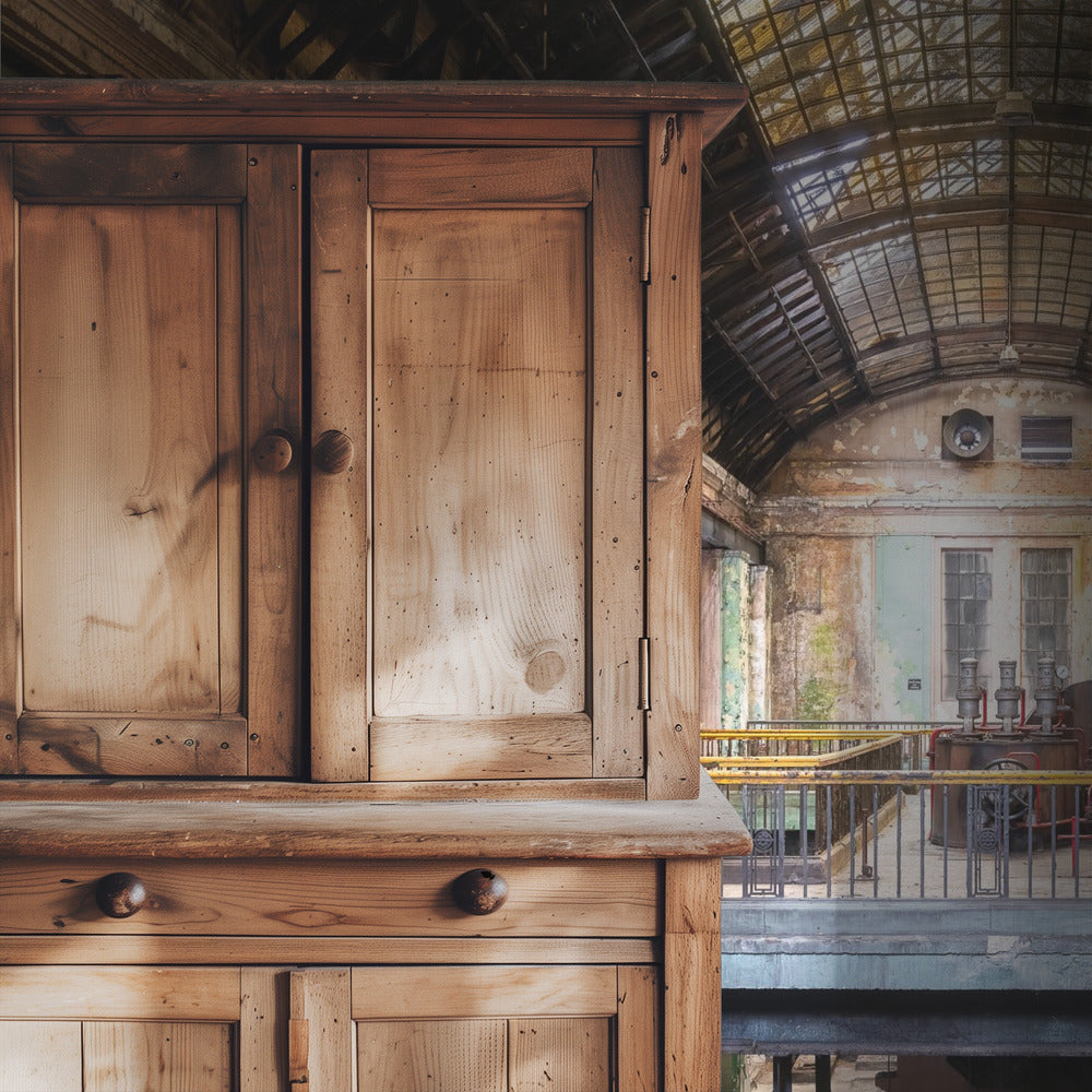 Industriële hal in verval | Behang