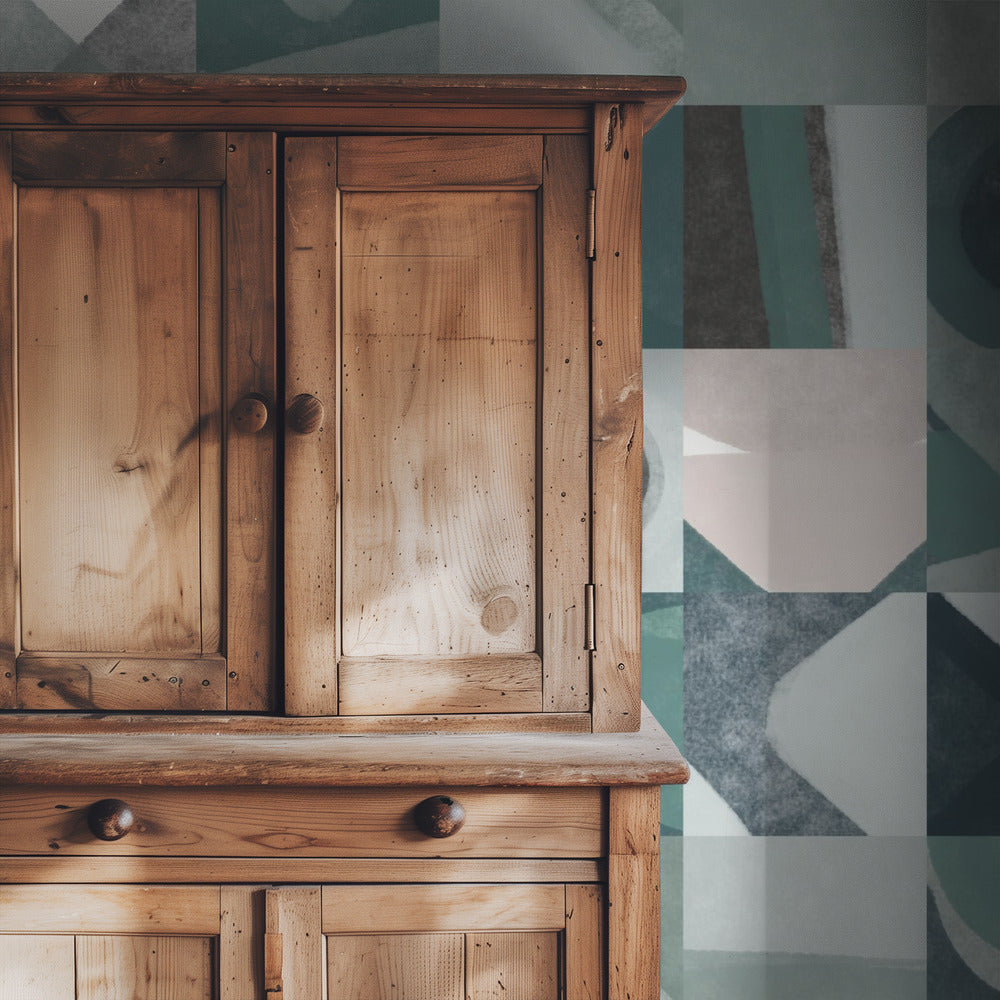 Harmonie van geometrische abstractie | Behang