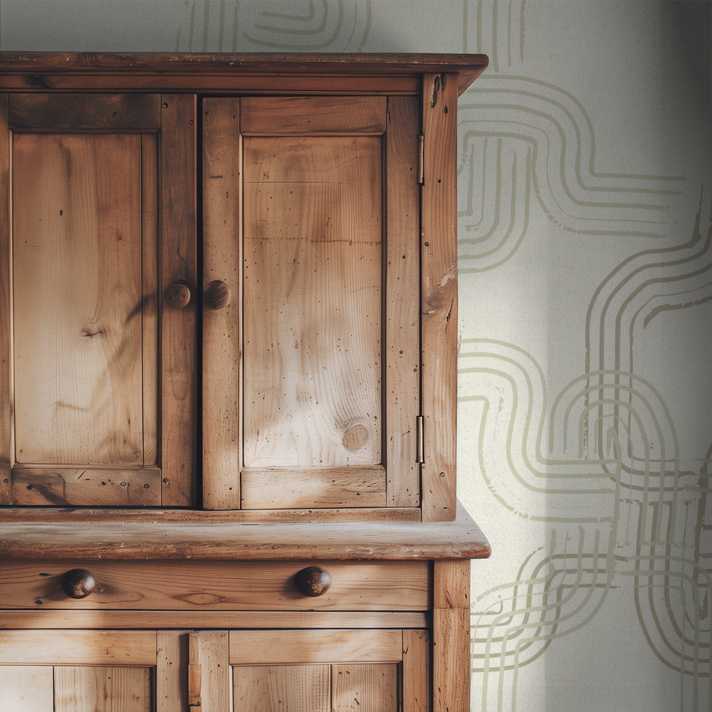 kalmerende essentials sporen neutraal wit | Behang