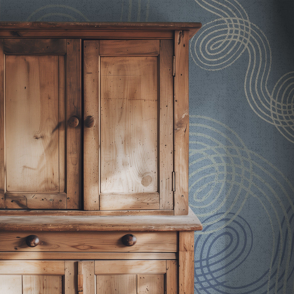 kalmerende essentials loops gedempt blauw | Behang