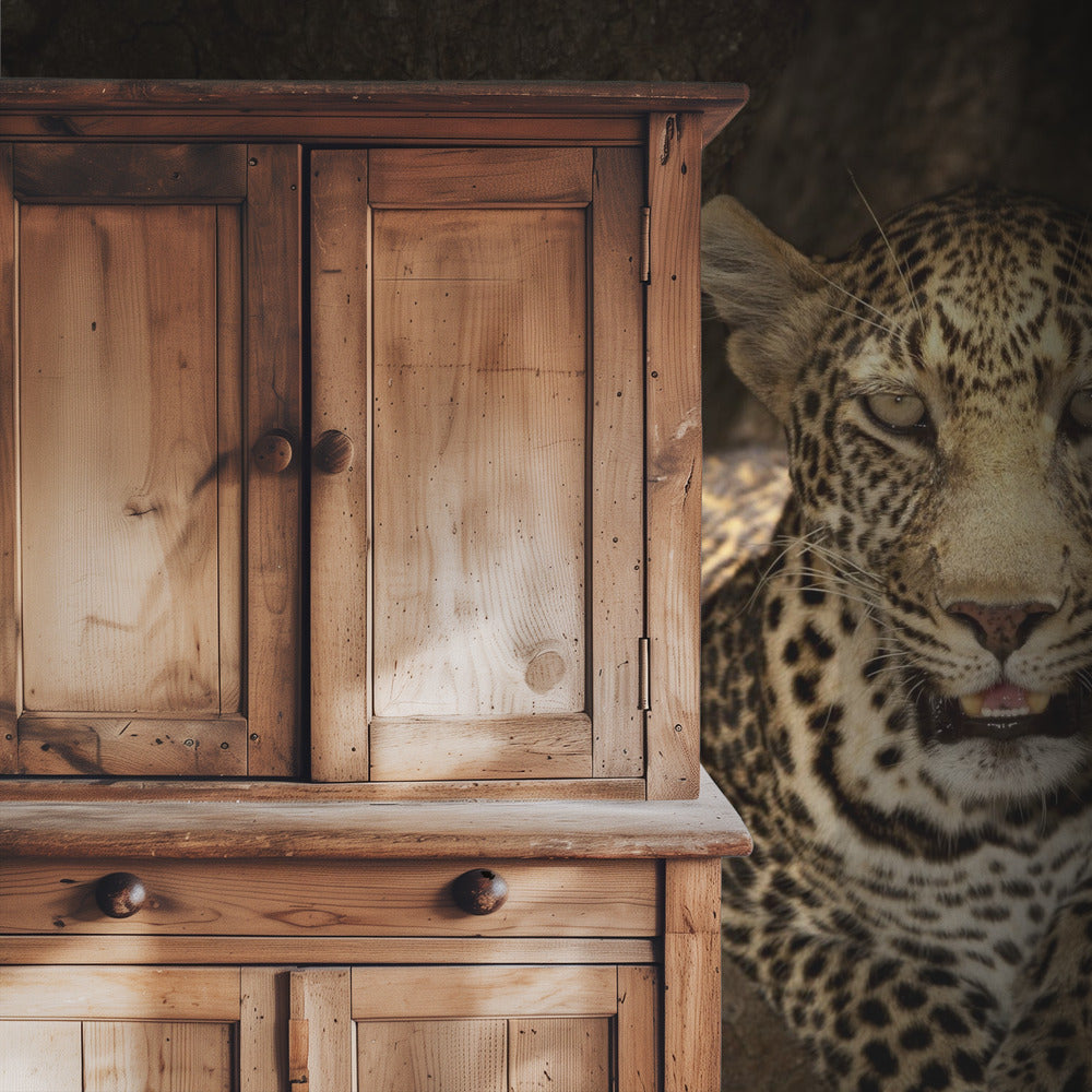 Luipaard rustend op een boom in de Masai Mara | Achtergrond